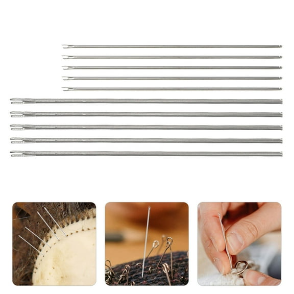 HEMOTON 10 Pcs Doll Wig Supplies Rooting Needles Blonde Dolls Miss Women's Silver