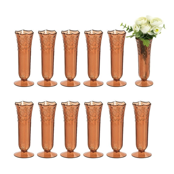 Fun Express Bulk Amber Bud Vases 24 Pieces