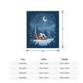 thumbnail image 5 of Cozy Cabin Winter Scene Flannel Blanket - Soft Warm and Durable for Sofa Travel Bed and Chair - Perfect for Cold Nights, 5 of 7