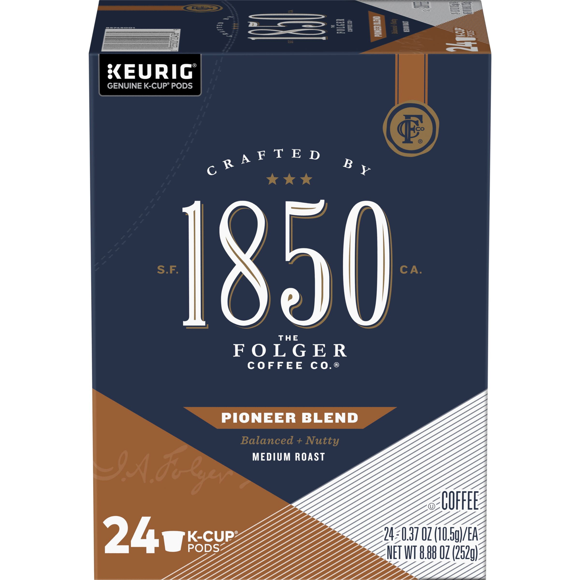 1850 Pioneer Blend Medium Roast Coffee, K-Cup Pods for Keurig Brewers, 24-Count
