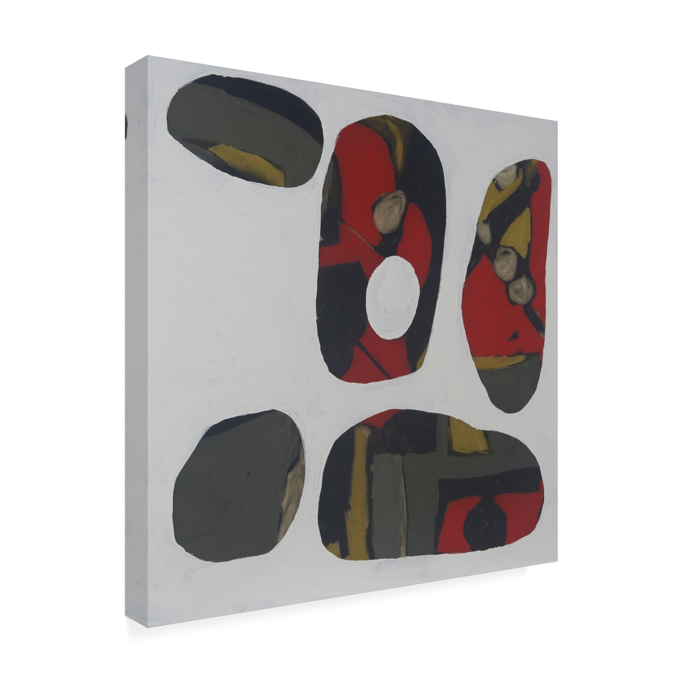 Canvas Wall Art - Erin McGee Ferrell 'Painted Stones II' Wall Art for Living Room, Bedroom, or Office Décor by Trademark Fine Art - 18 x 18 Inches