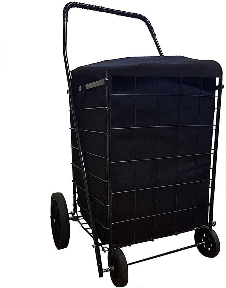 Details about   Jumbo Basket For Grocery Laundry Travel With Swivel Wheels Shopping Cart Multi 
