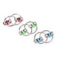 thumbnail image 3 of EIMELI 4PCS Chaud Anneau de Chaîne Edc Fidget Jouet Main Spinner Anxiété Stress Soulager, 3 of 6