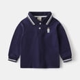thumbnail image 2 of Wonitaaizi Baby Boys Polo Shirt Long Sleeve Toddler Collared Top Soft Kids Clothes for School Casual Wear (2-3 Years,Navy), 2 of 7