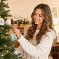 thumbnail image 5 of Dmlowu Christmas Tree Decorations, 62Pcs Shatterproof Christmas Ball Ornaments Set of Snowflake Pinecone Leaf Pendants, Assorted Hanging Ornaments for Holiday, 5 of 6