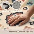 thumbnail image 6 of ODIKA 6'x9' Washable Area Rug Non-Slip, Easy Care, Ivory Spice Geometric Medallion Patchwork Traditional Southwestern Block Pattern for Family Room, Living Room, Master Bedroom, 6 of 7