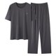 thumbnail image 1 of Ceisia Men's Plus Size Loose Fit Modal Cotton Crew Neck T-Shirt & Long Pants Set - Breathable Soft Casual Two-Piece Loungewear Gifts, 1 of 5