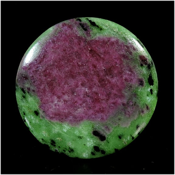 99.00Cts Huge Natural Ruby Zoisite Round Shape Cabochon Loose Gemstone