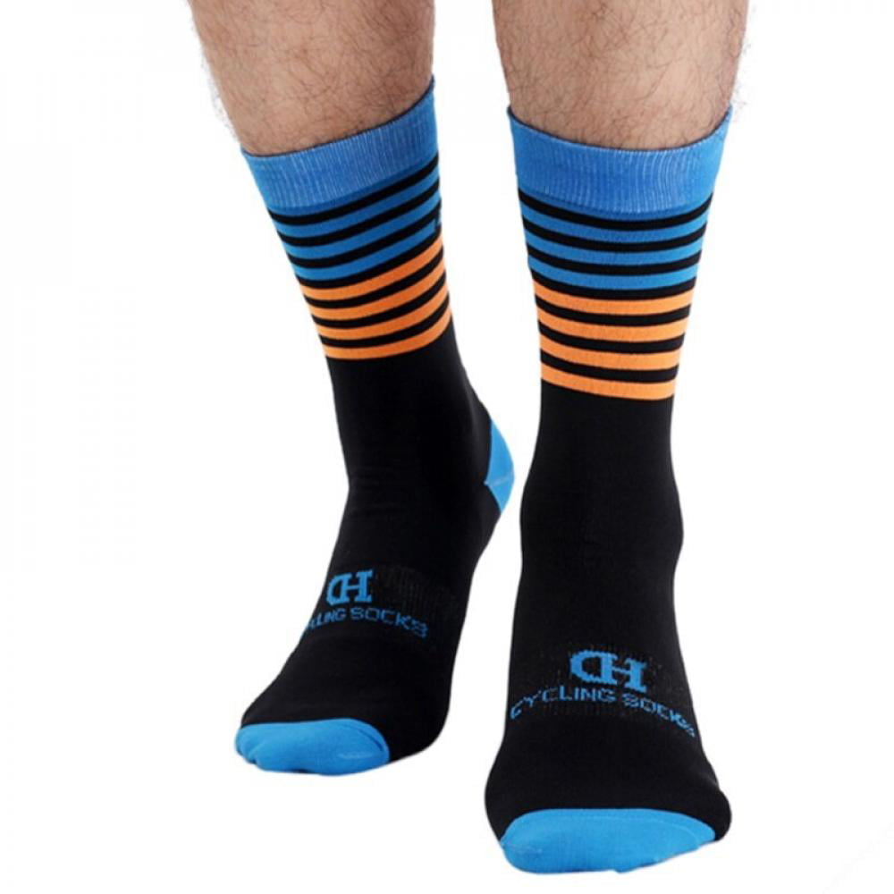 Men Women Athletic Cycling Bicycle Gym Sports Breathable Perspiration Calf Socks