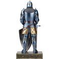 thumbnail image 3 of HDMbigmi King's Guard Knight with Shield Desktop Accessories Statue Medieval Knight Ornament Paperweight for Office and Home Top Collection as Gift 12.60 Inch (Blue), 3 of 8