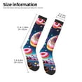 thumbnail image 2 of Susaid Starry Sky Colorful Donut Print Thermal Winter Socks for Men and Women, Warm Crew Hiking Socks, for Boots and Outdoor Activities, 2 of 6