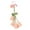 Pink, variant on Runquan Handknitted Orchid Bell Flower Pendant Crochet Flower Keychain Crocheted Handbag White