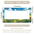 thumbnail image 3 of 1 Pcs Sunflower Field Landscape License Plate Frame,License Plate Cover for Car Decorative Parts,Aluminum License Plate Bracket Holder Rust-Proof for US Standard Car, 3 of 8