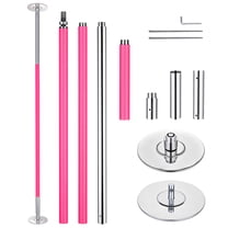 Yescom 12.6 Ft Static Spinning Dancing Pole Kit 45mm Silicone Party Club Exercise Pink