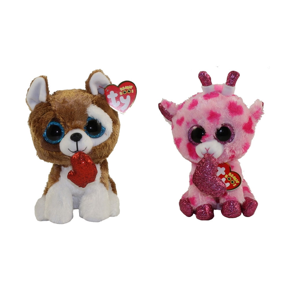 TY BEANIE BOOS NEW W/ TAG SMOOTCHES the 6" VALENTINE'S DAY DOG 