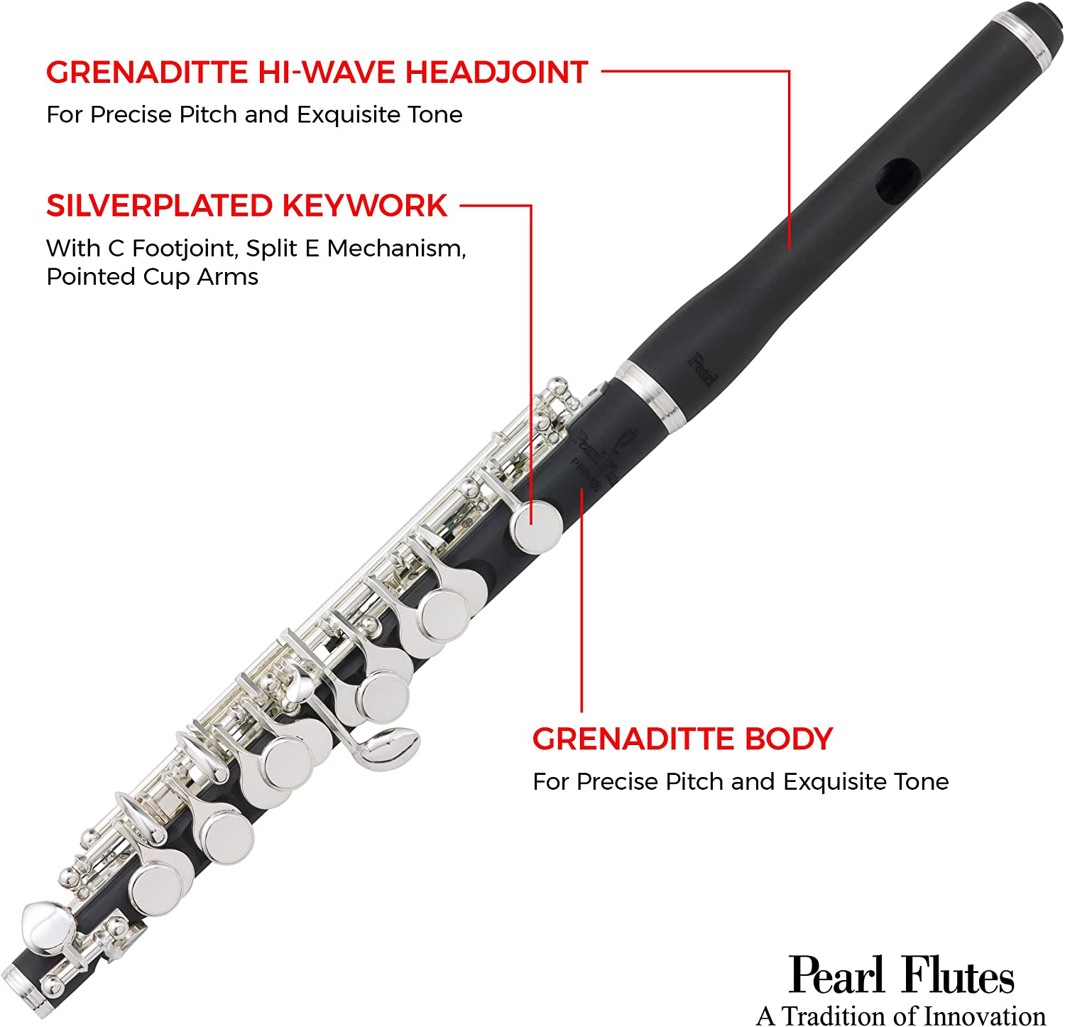 Pearl Flutes PFP-105 Grenaditte Piccolo - image 2 of 4