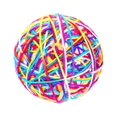 thumbnail image 1 of 1Pack Cat Toy Rolling Ball Multi Color for Kitten Indoor Play Exercise Time 10x3.9in, 1 of 8