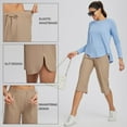 thumbnail image 5 of BALEAF Women's Hiking Pants Capri Wide Leg Lightweight Pants Plus Size Sun Protection Quick Dry Casual Sweatpants Walking Brown XXL, 5 of 7