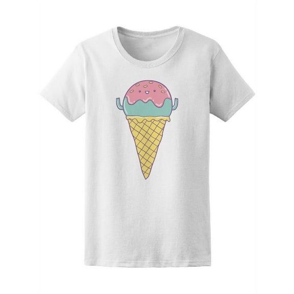 Kawaii Cute Funny Ice Cream Tee Women's -Image by Shutterstock