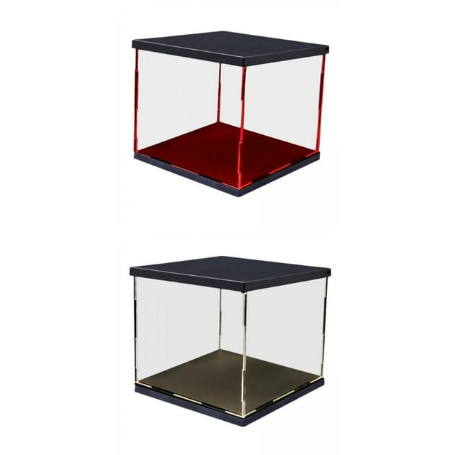 Vitrina de Exhibición de Plástico Yotijar Modelo Rojo a Prueba de Polvo estuche de muestra