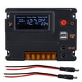 thumbnail image 1 of Controlador de cargador solar Ticfox pantalla de retroiluminación LCD 12 V 20 A para batería de fosfato de hierro y litio serie 4, 1 of 14