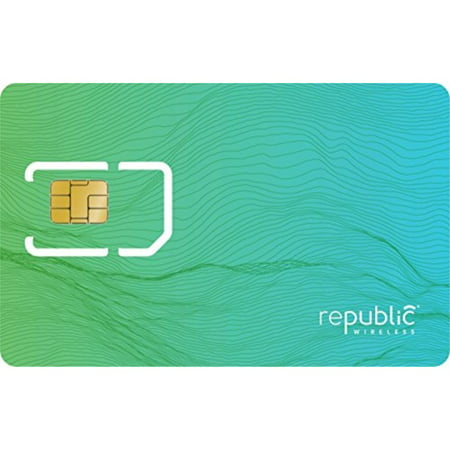 republic wireless bring your own phone sim card kit with 3-in-1 sim for prepaid  no contract cell phone service  plans start at $15 per month  add 4g lte data for $5 per