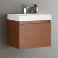 thumbnail image 2 of Fresca Nano Teak Modern Bathroom Cabinet with Integrated Sink, 2 of 3