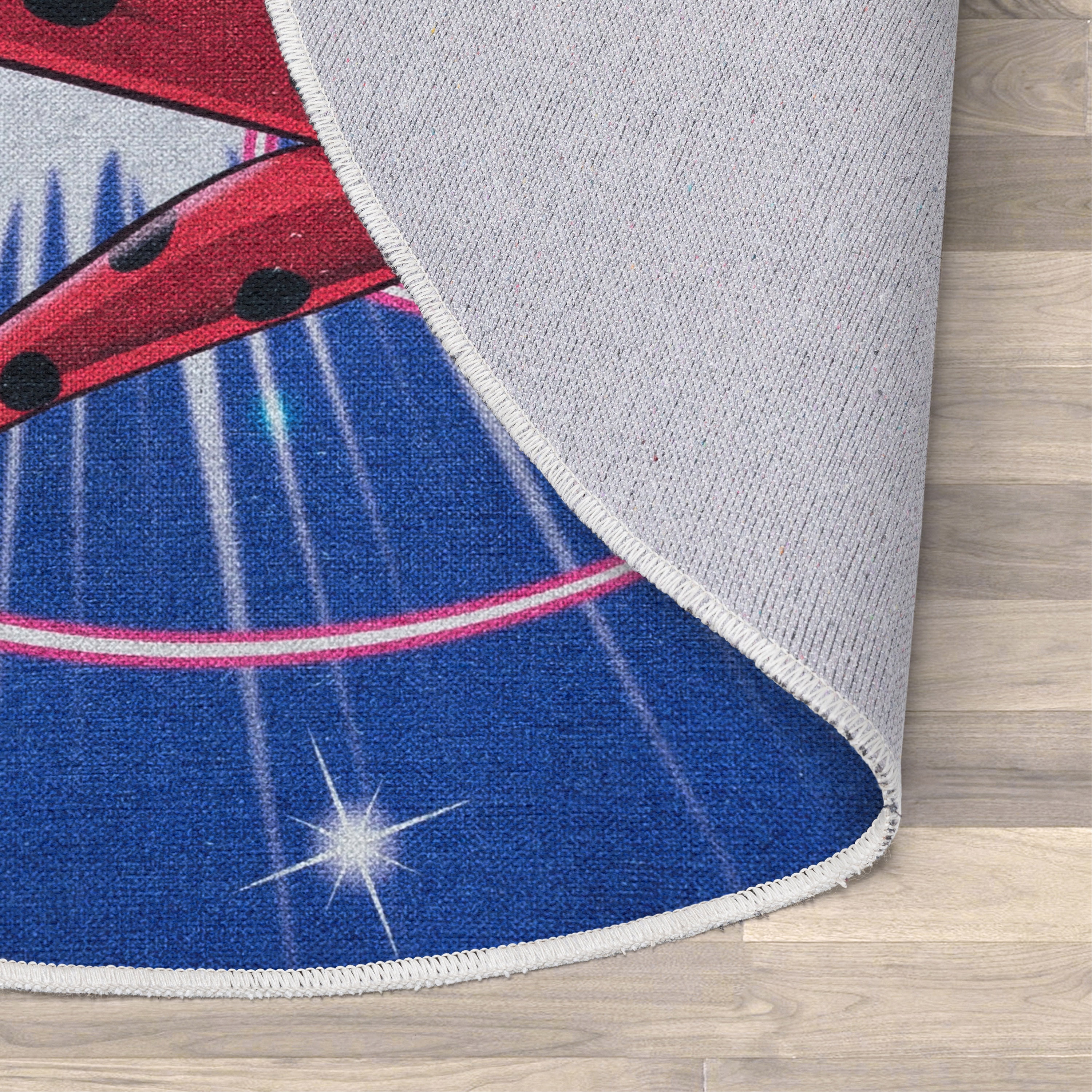 Well Woven Miraculous Ladybug The Power of Luck Blue 6'7" Round Rug