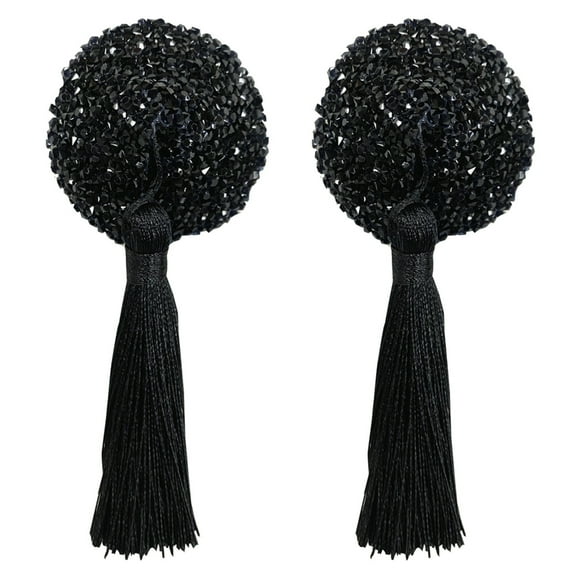 Aellinatey Rhinestones Tassels Pasties Nipple Cover Reusable Sticky Bras Chest Stickers