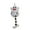 B, variant on Ghost Bell Hanging Ornament, 5 in Halloween Pendant Decor with Beads and Bone Accent for Tree Wall Party Display