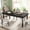 Black, variant on 62" Rectangle Dining Table for 4-6, Farmhouse Kitchen Table with Carved Turned Legs, Rich Wood Finish, Adjustable Leveling Feet, Easy Assembly Black