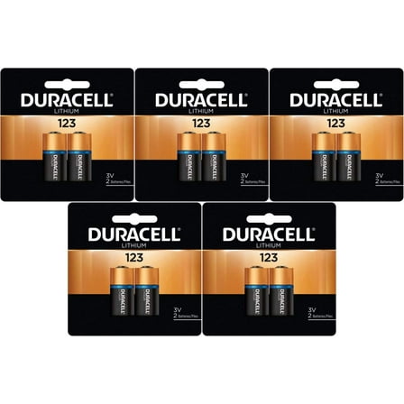 Duracell Lithium CR123A CR123 123A 3V 10 Batteries
