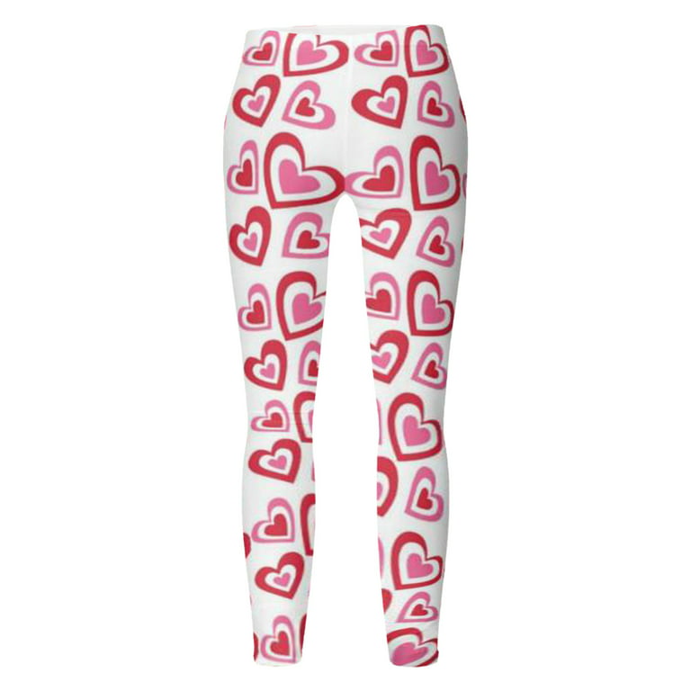 MRULIC yoga pants Leggings Skinny Stripes Pilates For Yoga Valentine's  Running Lovesy Day Print Women's Pants Pants Pink + XXL 