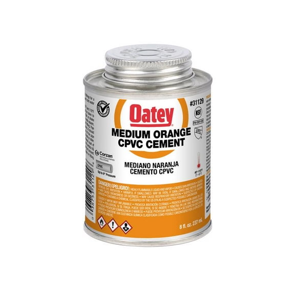 Oatey 8 Oz. Medium Bodied Orange CPVC Cement 31129