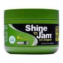 Ampro Shine N Jam Silk Edges Olive Oil, 8 Oz., Pack of 2