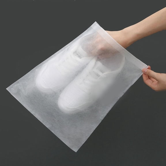 30Pcs Dustproof Shoes Protect Travel Pouch Drawstring Shoe Bags Non-Woven Shoe Dust Covers Storage Bag LARGE