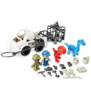 Kid Connection Dinosaur Rescue Station Play Set with Light and Sound, 28 Pcs, Toddler Toys, Age 3+