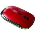 thumbnail image 1 of Methold Ratón inalámbrico de 2,4 GHz Sensación de la mano Ultra delgado Mini receptor USB Cambiable 1600DPI Ratón óptico para juegos Juegos de teclado y mouse para computadora Rojo, 1 of 5