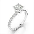 thumbnail image 4 of 2.28 Ct Brilliant Round Cut Diamond Bridal Rings For Women Solid 14K White Gold, 4 of 5