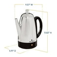 thumbnail image 3 of West Bend Classic 12-Cup Coffee Percolator with Cordless Serving, in Stainless Steel (54159), 3 of 11