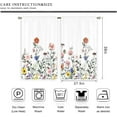 thumbnail image 2 of Watercolor Floral Kitchen Curtain Flower Cafe Curtain Rod Pocket 27.5W x 39L Rustic Plants Spring Blossom for Girl Woman Botanical Wildflower Nature Art Printed Small Window Drapes 2 Panel Set, 2 of 6