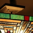 thumbnail image 4 of RADIANCE Goods Tiffany-Style Blackish Bronze 2 Light Mission Ceiling Fixture 14" Wide, 4 of 7
