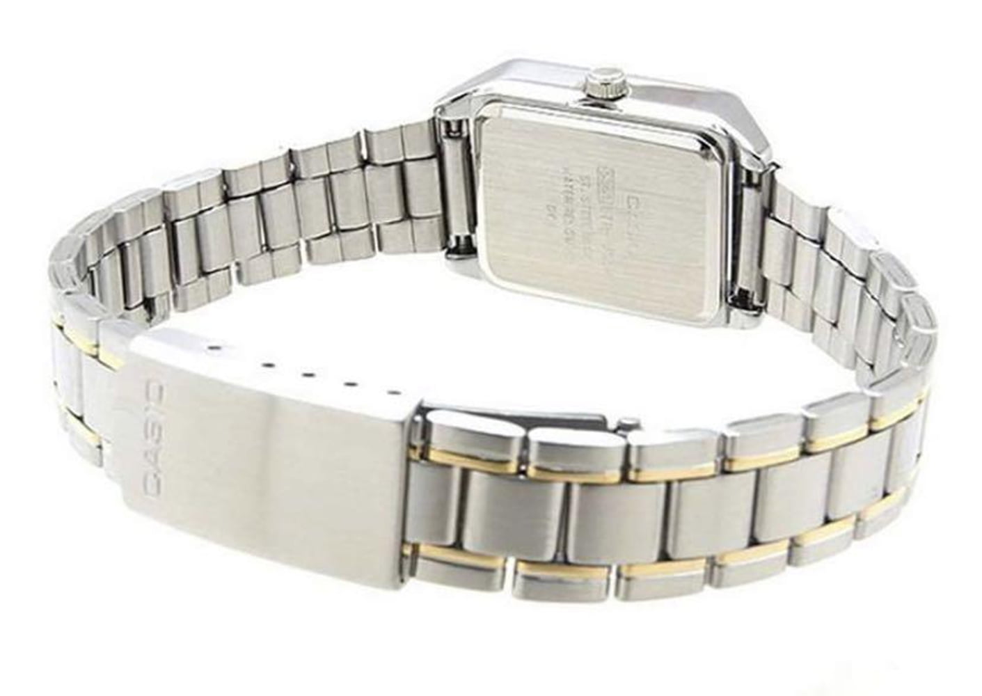 Casio Women’s Two Tone Rectangular Analog Watch - LTP-V007SG-9BUDF