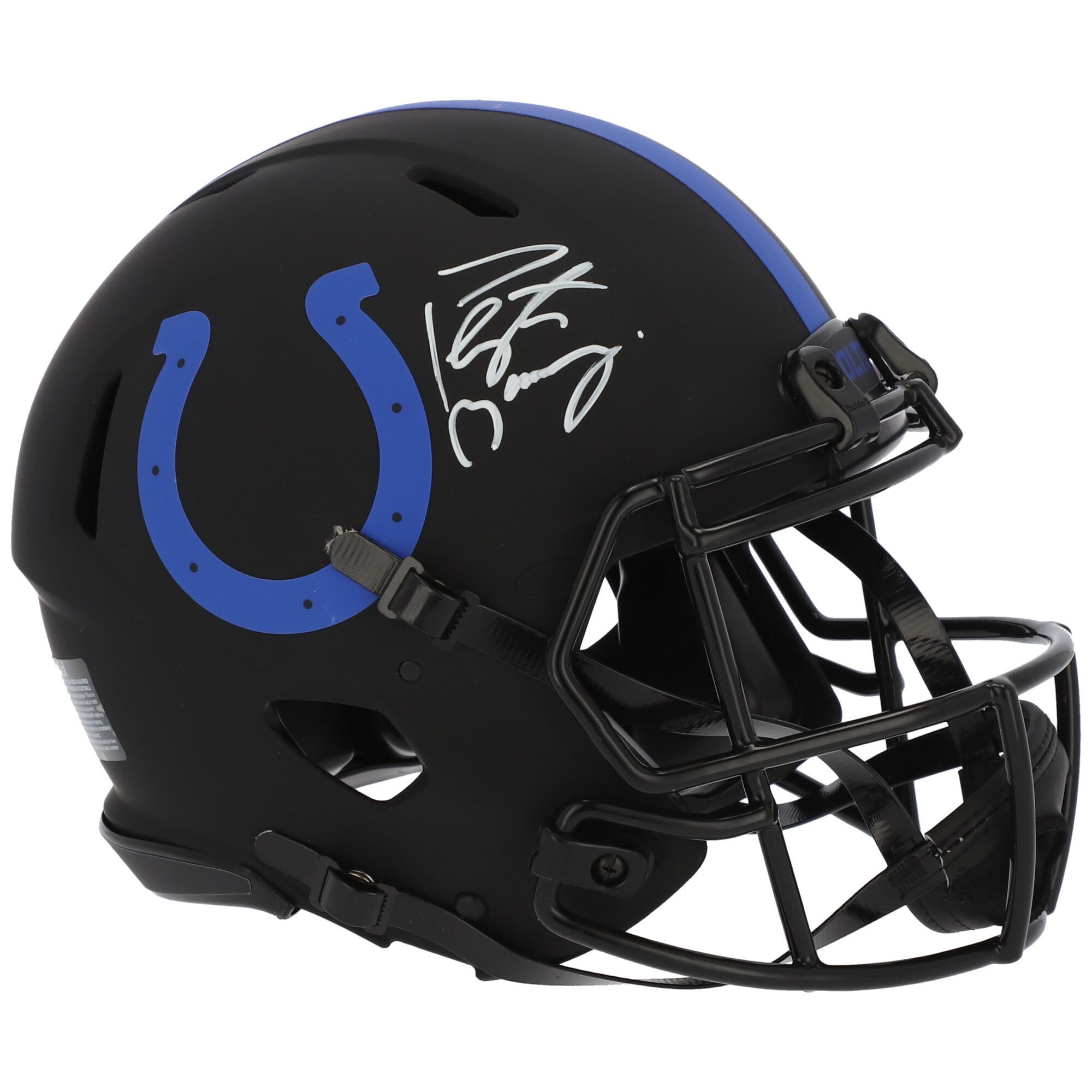 Peyton Manning Indianapolis Colts Autographed Riddell Lunar Eclipse Alternate Speed Flex Authentic Helmet with SB XLI MVP and HOF 21 Inscriptions