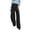01 Black, variant on Women's Chic Wrap Straight Leg Dress Pants, Solid Color High Waisted Business Casual Trousers with Pockets