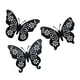 thumbnail image 2 of 3 pegatinas de decoración de pared de mariposa colgantes, calcomanías de arte de pared de mariposa 3D extraíbles para sala de estar, boda, jardín, Negro Sunnimix Mural, 2 of 8