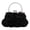 Black, variant on Women's Elegant Satin Evening Clutch with Detachable Silk Rose Handbag for Formal Parties and Occasions for Wedding Hot Pink One Size