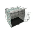 thumbnail image 6 of Floral Dog Crate Cover, Outline Drawings of Blooming Tropical Flower Silhouettes Simple Detailed, Easy to Use Pet Kennel Cover Small Dogs Puppies Kittens, 7 Sizes, Seafoam Charcoal Grey, by Ambesonne, 6 of 6