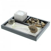Home Decorative Zen Garden with Candle Holder - Wood