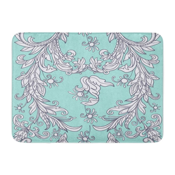 SIDONKU Morris Floral in Middle Ages William Abstract Antique Baroque Doormat Floor Rug Bath Mat 23.6x15.7 inch